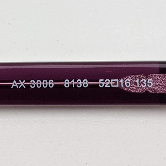 🕶️Armani Exchange AX3006 8138  Eyeglasses 52/16 135 /KAB247🕶️​​ - Picture 3 of 6